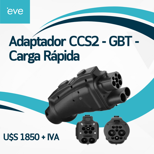 Adaptador CCS2 - GBT - DC - Carga Rápida